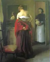 Léon Étienne Tournes, A woman at her toilet.