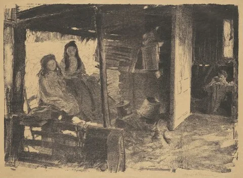 Daniel A. Wehrschmidt, Untitled (2 girls in a barn)