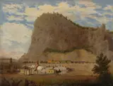 George Harvey, Scene of the Baltimore & Ohio Railroad and the Chesapeake & Ohio Canal at Harpers Ferry, Virginia