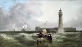 Samuel Austin, The Black Rock Fort and Lighthouse, Liverpool
