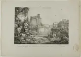 Claude Thienon, View of the Temple of the Sun and Moon from the Coliseum in Rome