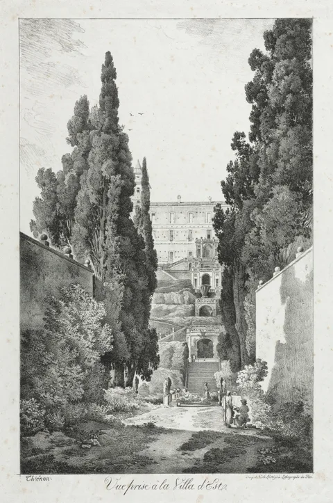 Claude Thienon, View at Villa d'Este, Tivoli