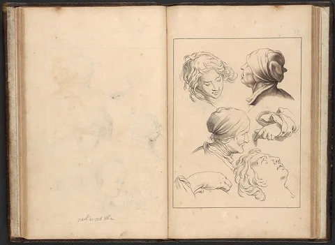 Hamlet Winstanley, Sketchbook containing 81 drawings and 2 engravings of self-portraits