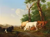 Alexander Johann Dallinger von Dalling, Cows in a meadow