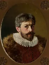 Edmund Perle, Self-portrait in the 17th-century costume