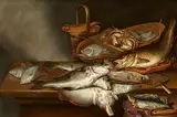 Pieter van Schaeyenborgh, Still Life with Saltwater Fish
