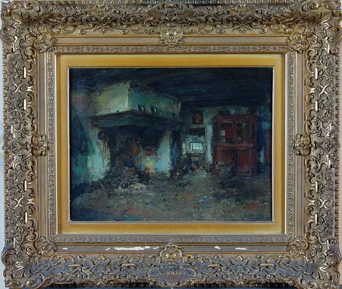 Arthur Briët, Interieur of a Farmhouse