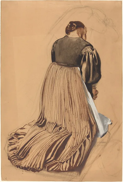 Konrad Böse, Kneeling Woman from Behind