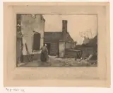 Chris van der Windt, Vrouw met emmer bij een boerderij