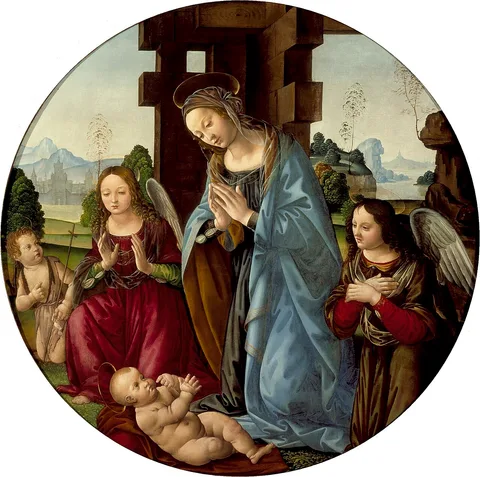 Tommaso Lunetti, Virgin Adoring the Christ Child with St. John the Baptist and Two Angels