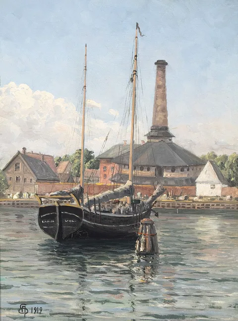 Emanuel Petersen, The habour at Faxeladeplads