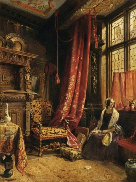 William Collingwood, An Antique Interior at West Hill House, Hastings