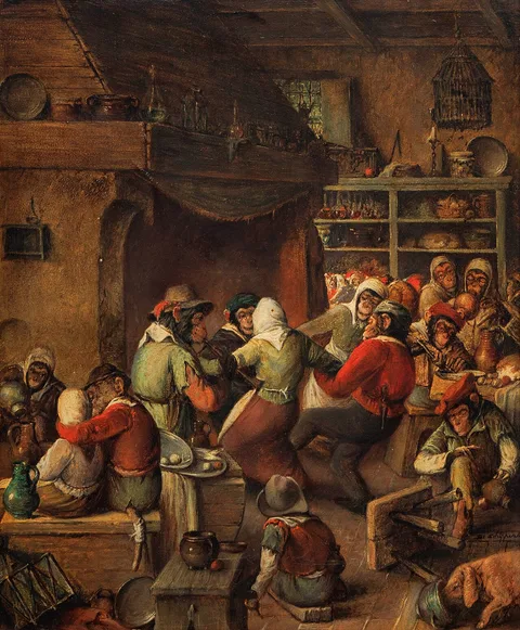 Jos Schippers, Tavern scene (ode to Bruegel)