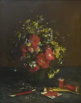 Hippolyte-Pierre Delanoy, Flowers - Still Life