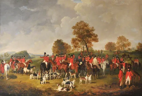 Henry Calvert, The Cheshire Hunt with Wilbraham Egerton of Tatton (1781-1856) and his son William Tatton Egerton, 1st Baron Egerton of Tatton (1806-1883)