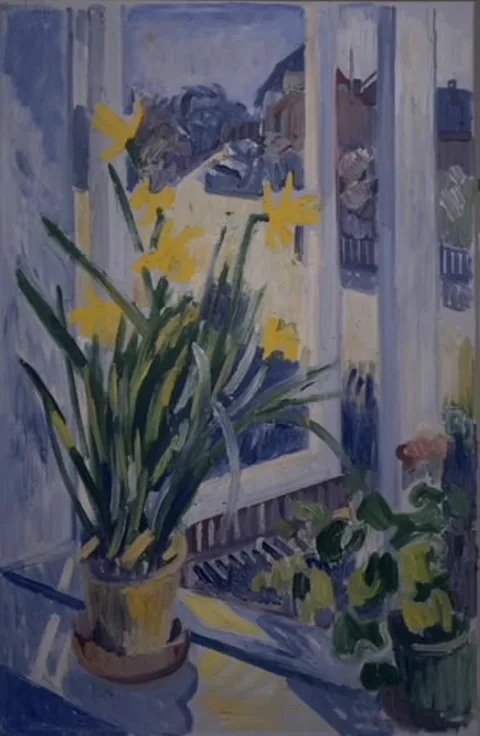 Axel Bentzen, Daffodils in a Window