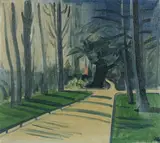 Axel Bentzen, An avenue in a park.