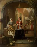 Hendrik Joseph Gommarus Carpentero, Dutch Market Scene
