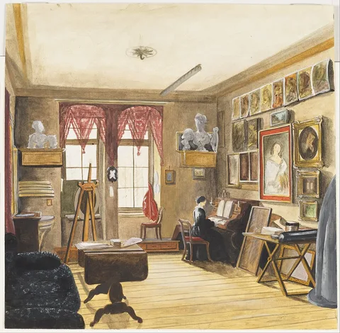 Karl Wilhelm Streckfuss, Artist's Studio in Berlin