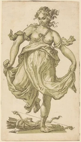 John Baptist Jackson, Dancing Nymph with Bow and Arrows