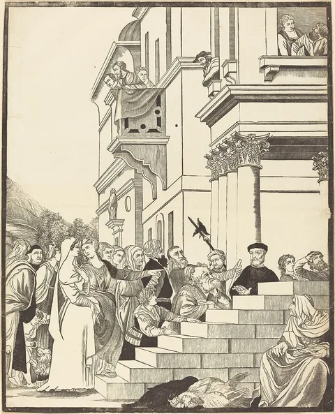 John Baptist Jackson, Presentation of the Virgin in the Temple [center plate]