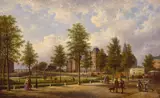 Johannes Hilverdink, View of the Rijksmuseum from the Weteringschans