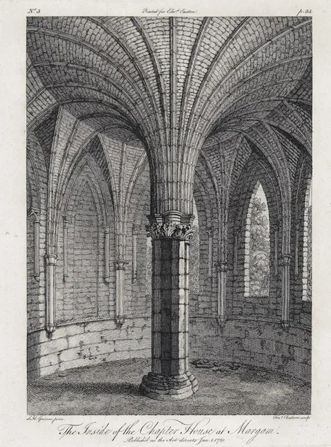 Francis Chesham, The inside of the chapter house at Margam