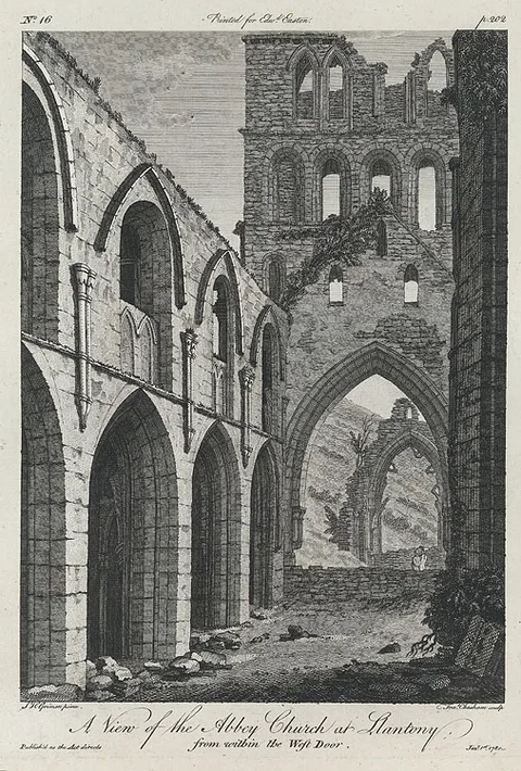 Francis Chesham, A view of the Abbey Church at Llantony, from within the West Door