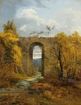 Aleksander Płonczyński, Landscape with a Bridge