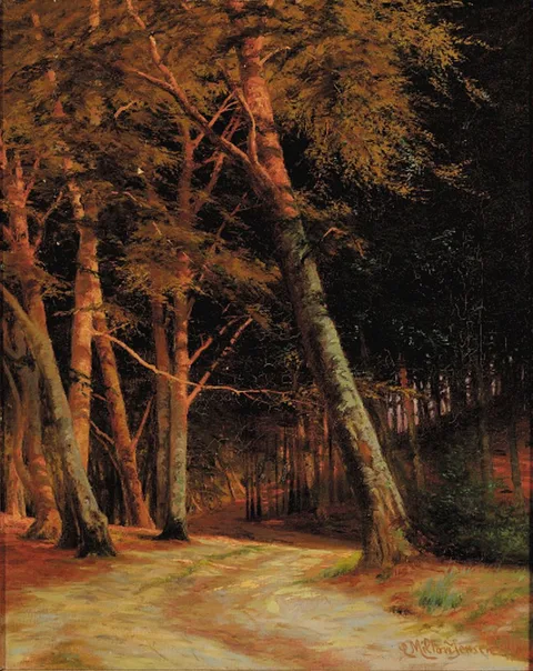 Carl Milton Jensen, Sunlit trees at Selistria.
