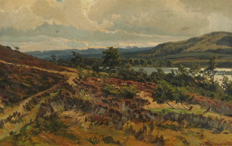Carl Milton Jensen, Landscape with hills from the Silkeborg Lakes.