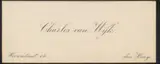 Charles van Wijk, Visitekaartje aan Philip Zilcken