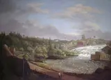 Ferdinand Jonas Gjøs, Norwegian Landscape with Waterfall