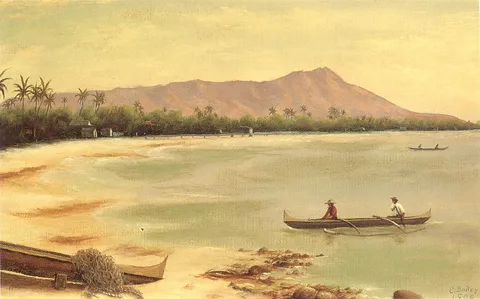 Edward Bailey, Canoes at Diamond Head