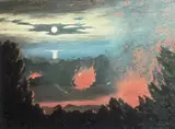 Edward Bailey, Kīlauea by Moonlight