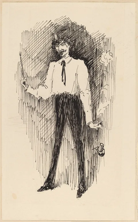 Harper Pennington, Portrait of Whistler with a Paintbrush