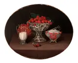 Hannah Brown Skeele, Still Life with Strawberries