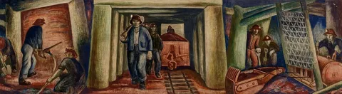 Elsa Jemne, Iron Ore Mines (Ely, study for mural)