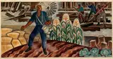 Elsa Jemne, Development of the Land (Mural Study, Ladysmith, Wisconsin Post Office)