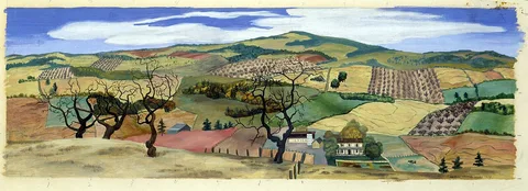 Charles Trumbo Henry, Landscape (mural study, Cornelia, Georgia Post Office)