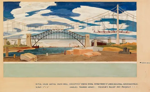 Charles Trumbo Henry, Aspects of the American Industrial Scene (mural study for U.S. Department of Labor, Washington, D.C. )