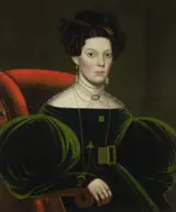 John Samuel Blunt, An Unidentified Lady Wearing a Green Dress with Jewelry
