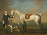 Thomas Spencer, A Gray Hunter Held by a Groom