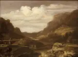 Jacob de Villeers, Mountain Landscape with Waterfalls