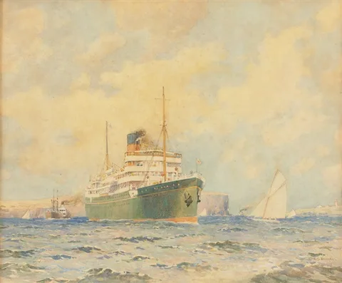 Charles E. S. Tindall, SS Makura off the Sydney Heads