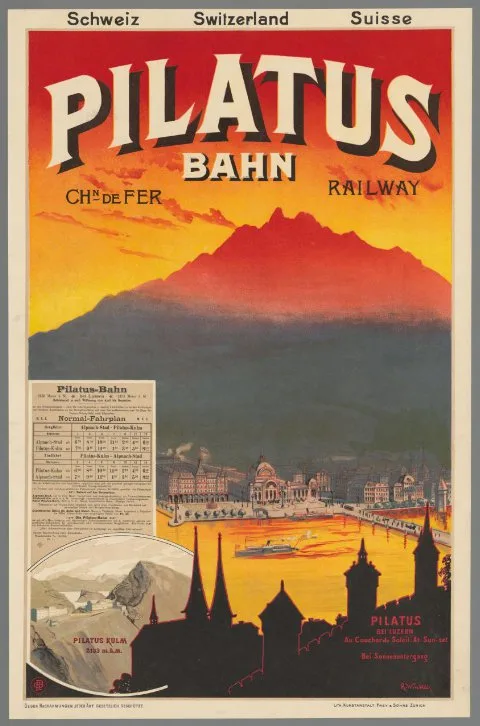 Rolf Winkler, Pilatus Bahn, chn de fer, railway. Pilatus bei Luzern.