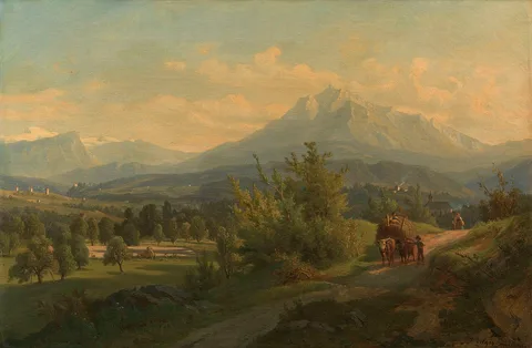 Jakob Josef Zelger, View of the Pilatus from the Emmenthal