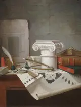 Thomas Germain Joseph Duvivier, An Architect's Table
