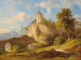 Wilhelm Erhardt, View of Gutenstein and the Schneeberg