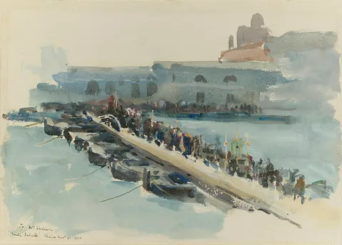 Francis Edward James, A Bridge of Boats, Venice